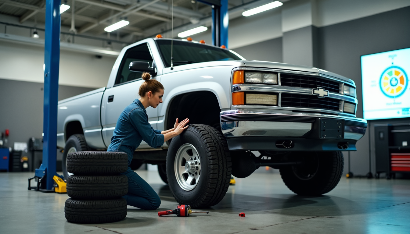 Werkstatt mit Reifen